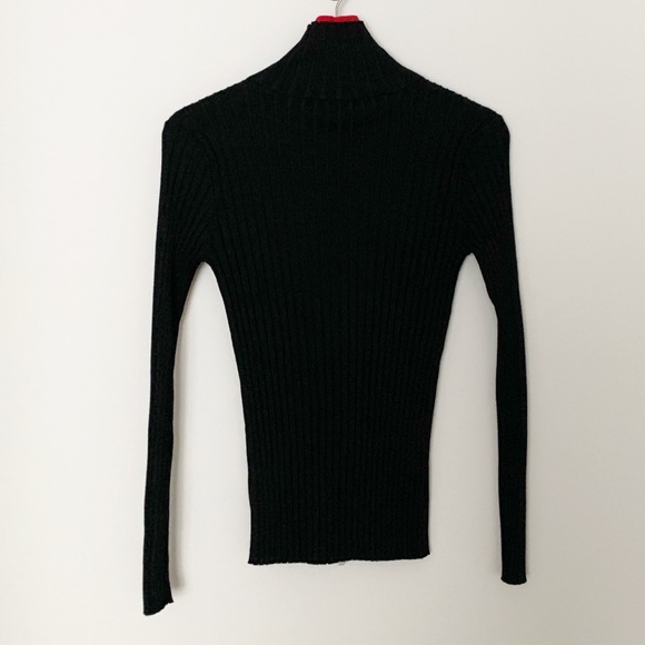 Belldini Zipper Ribbed Sweater - med - Picture 3 of 8
